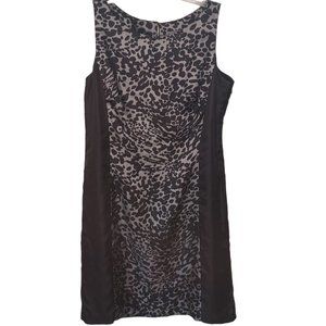 Ann Taylor Gray And Black Sleeveless Dress Size 10